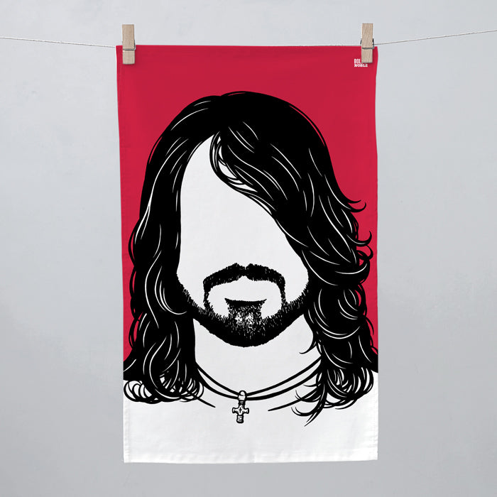 Dave Grohl Red Tea Towel, Great Gifts for music lovers