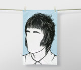 Liam Gallagher Oasis Tea Towel in blue