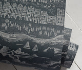 Close up of Province Town and County  Wallpaper in Dark Grey